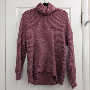 Old Navy Tunic Length Pink Oversized Turtleneck (S)